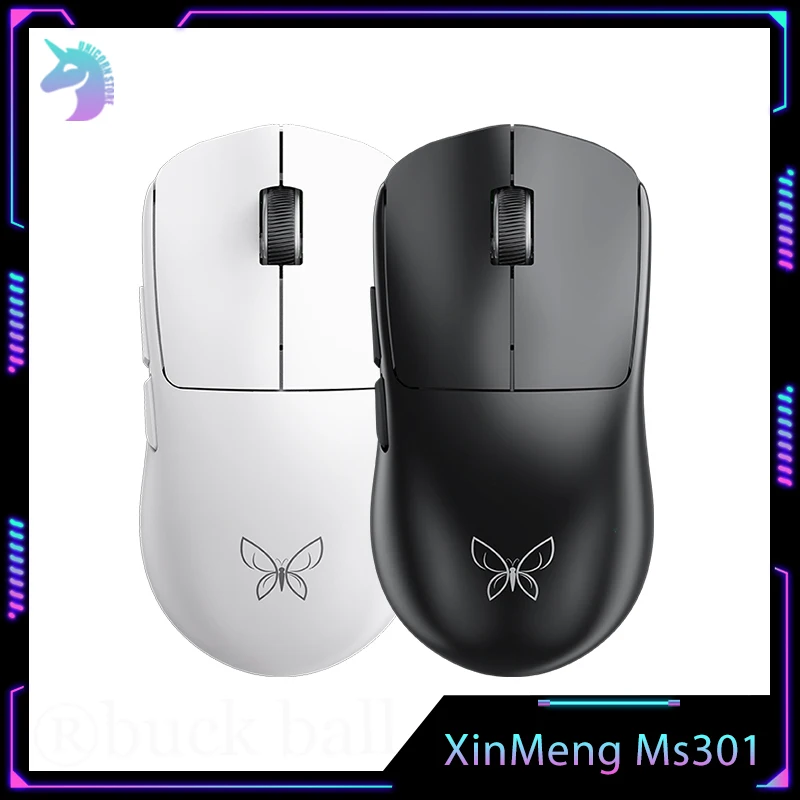 

Xinmeng Ms301 Butterfly Wireless Gamer Mouse 3 Mode 2.4G Wireless Mouse 26000DPI Lightweight Paw3395 Gaming Esports Office Mouse