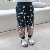 Meisjes Kinderen Losse Broek Dunne Anti-Mug Broek Toodler Bloemen Leggings Casual Baby Kinderen Wijde Broek 1-6 3