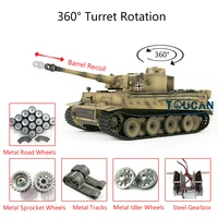Outdoor HENG LONG 1/16 Ready to Run 7.0 Tiger I RC Pro Ver Tank Toucan 3818 3879 Cannon Recoil Metal Wheels TH17270-SMT8 1