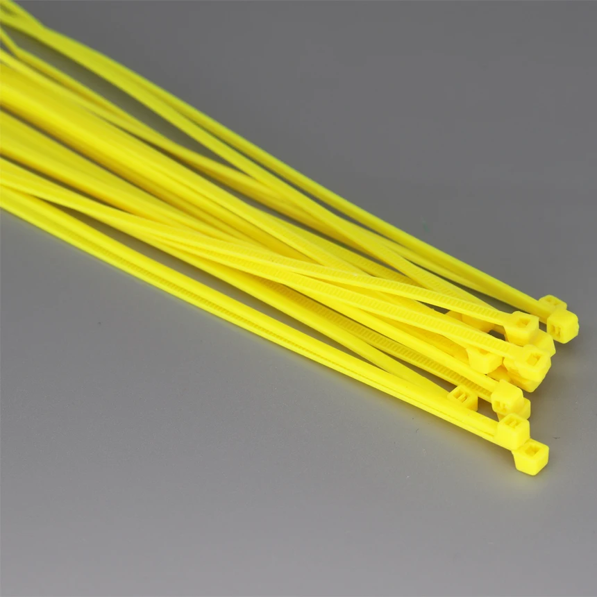 3/4*100/120/150/200/250mm Red Yellow Blue Green Orange Self-Locking Nylon Plastic Strap Wrap Ziptie Bundle Zip Ties Cable Tie