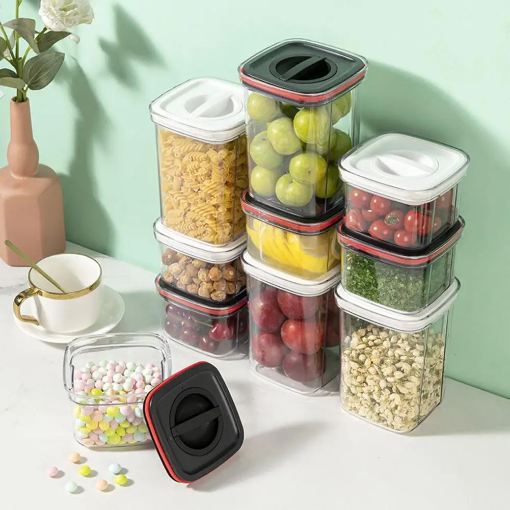 Kitchen Organizer Sealed Food Container Capacity Transparent Airtight Cereal Storage Box Organize Kitchen with This Sealed