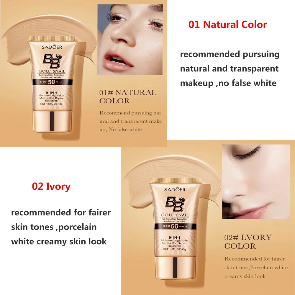 Oil Control Matte BB Cream Liquid foundation Waterproof Lasting Full Coverage Acne Spot Dark Circle Concealer Cream Face Makeup
