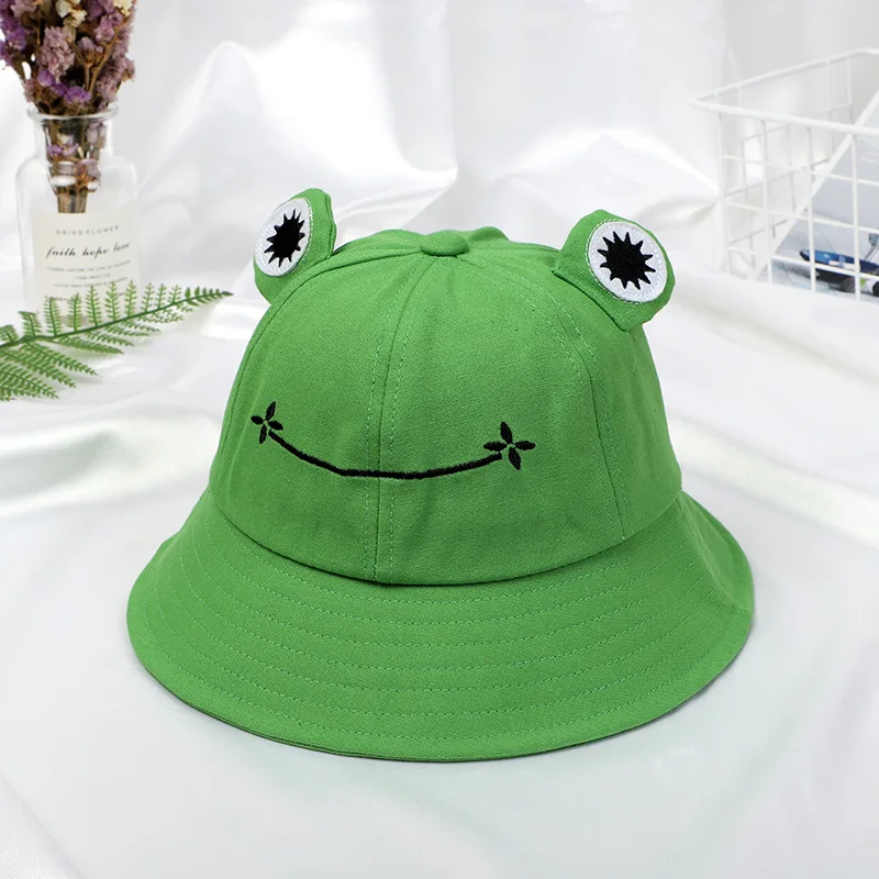 Cool Froggy Hat Parent-Kid Cartoon Frog Fishing Sun Cap Bucket