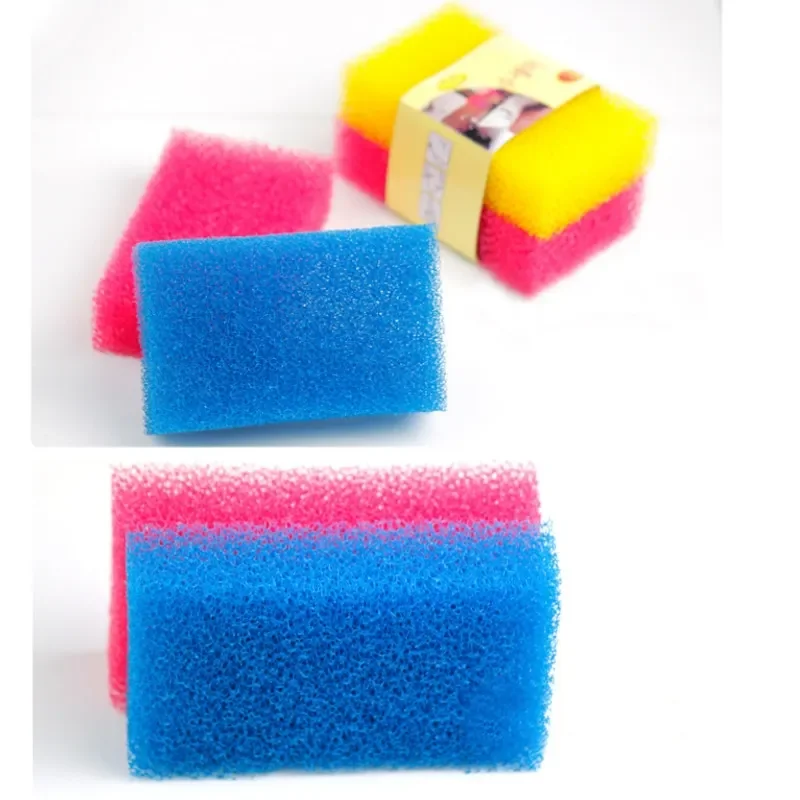 2pcs Colorful Simulation Loofah Sponge Cloth Kitchen Dishwashing Utensils Dishes Cookware Pots Cleaning Scouring Pad Sponge