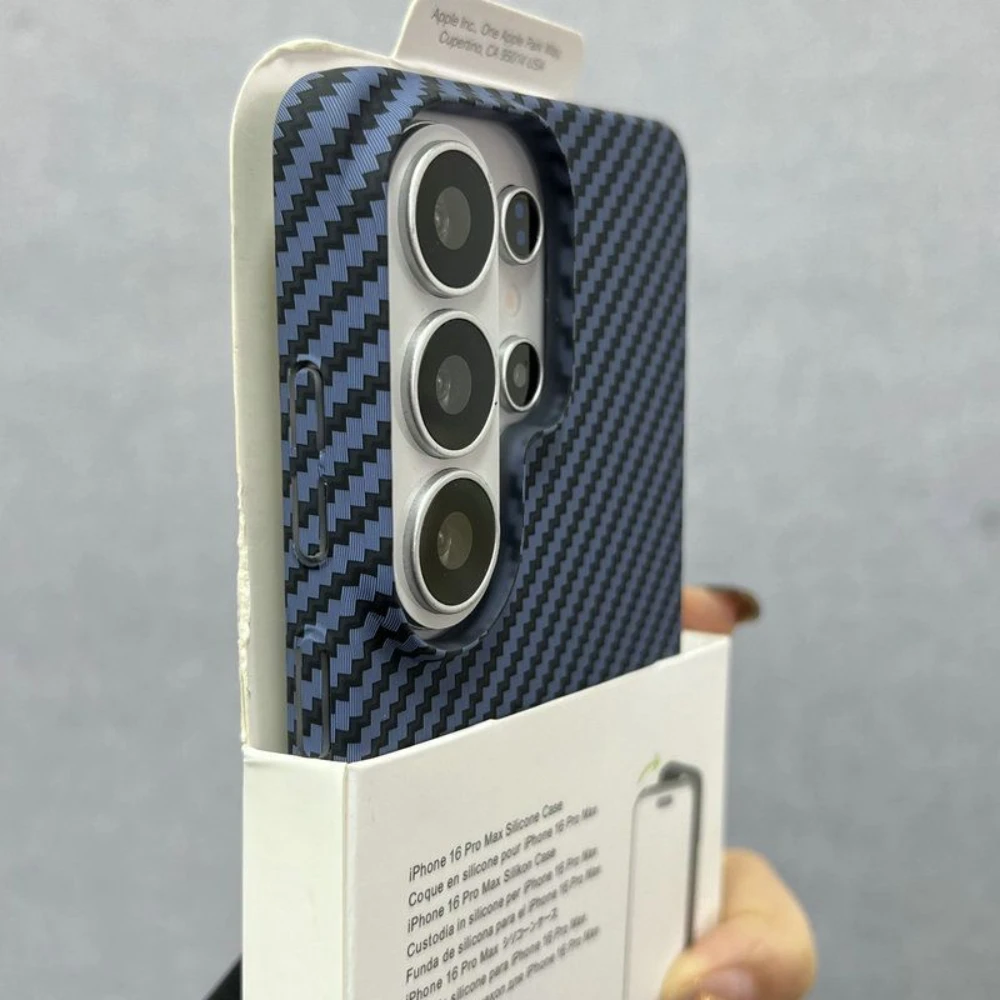 Matte Hard Luxury Carbon Fiber Texture Non-Slip Protective Phone Case