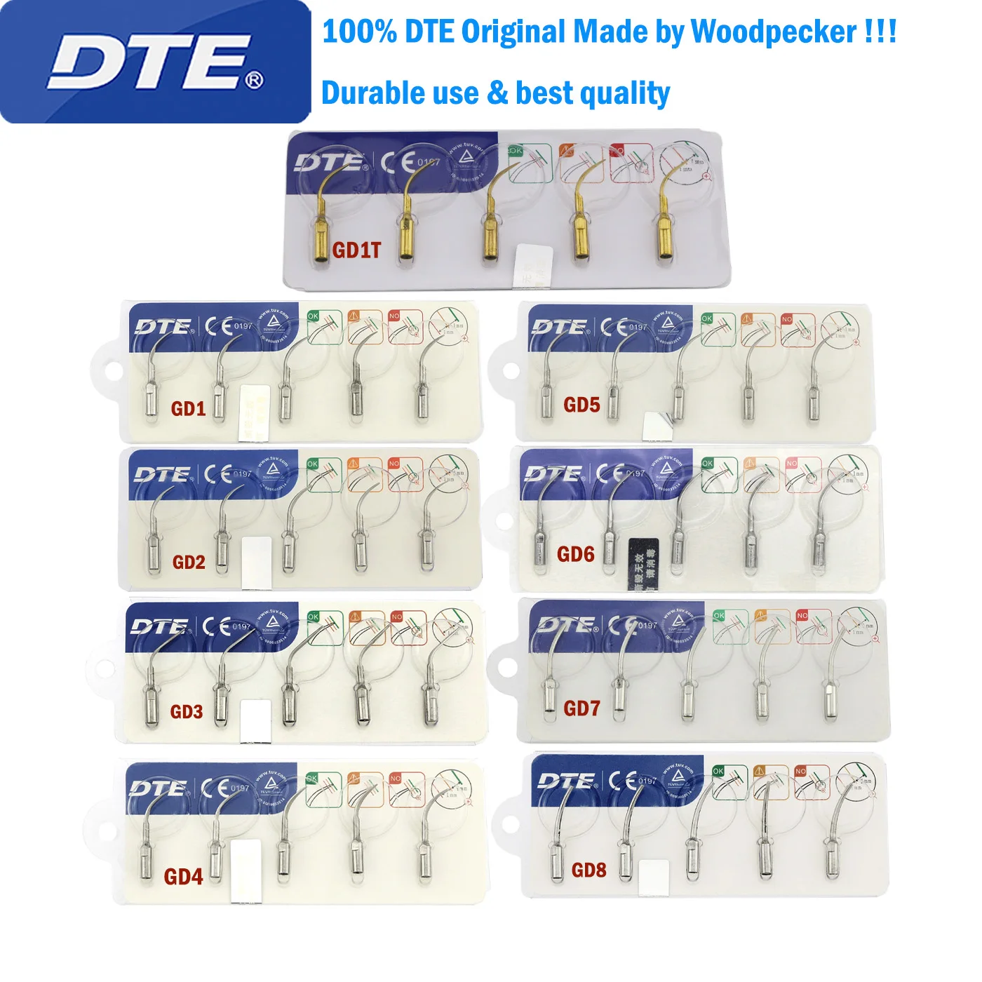 

Woodpecker DTE Dental Ultrasonic Scaler Scaling Tip Fit SATELEC ACTEON NSK Scaler