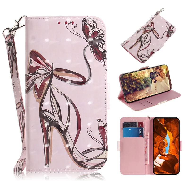 Painted Flip Leather Magnetic Phone Case