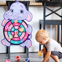 Montessori Dart Board Target Sports Game Toys For Children 4 To 6 Years Old Outdoor Toy Child Indoor Girls Sticky Ball Boys Gift 2