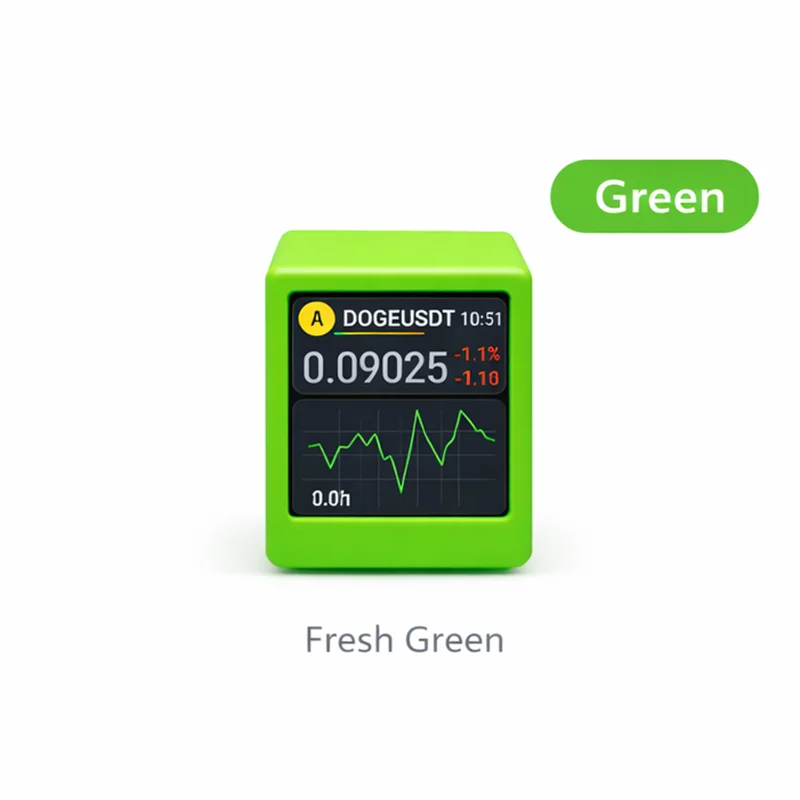 Compact WiFi Crypto Display | Real-Time Price Tracker | Desktop Stock Ticker | Smart Market Monitor