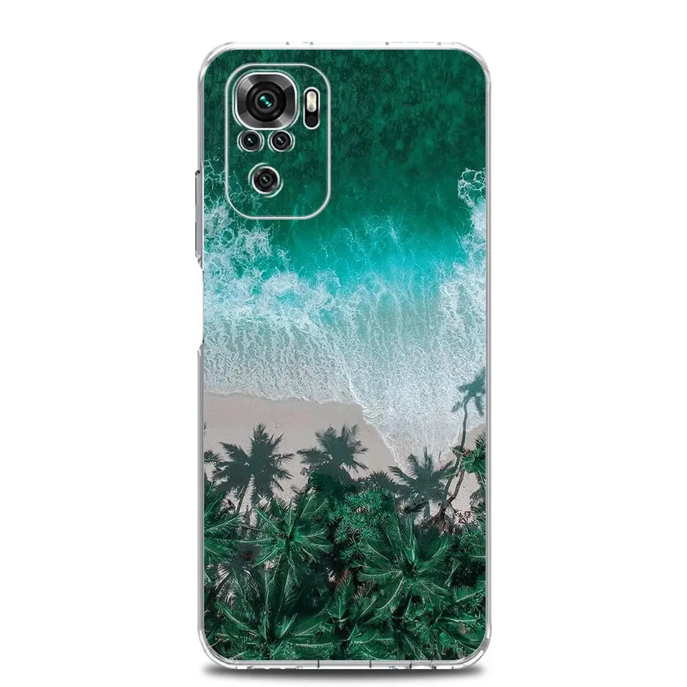 Sea Blue Sky Beach Clear Phone Case – Soft Silicone Back Cover