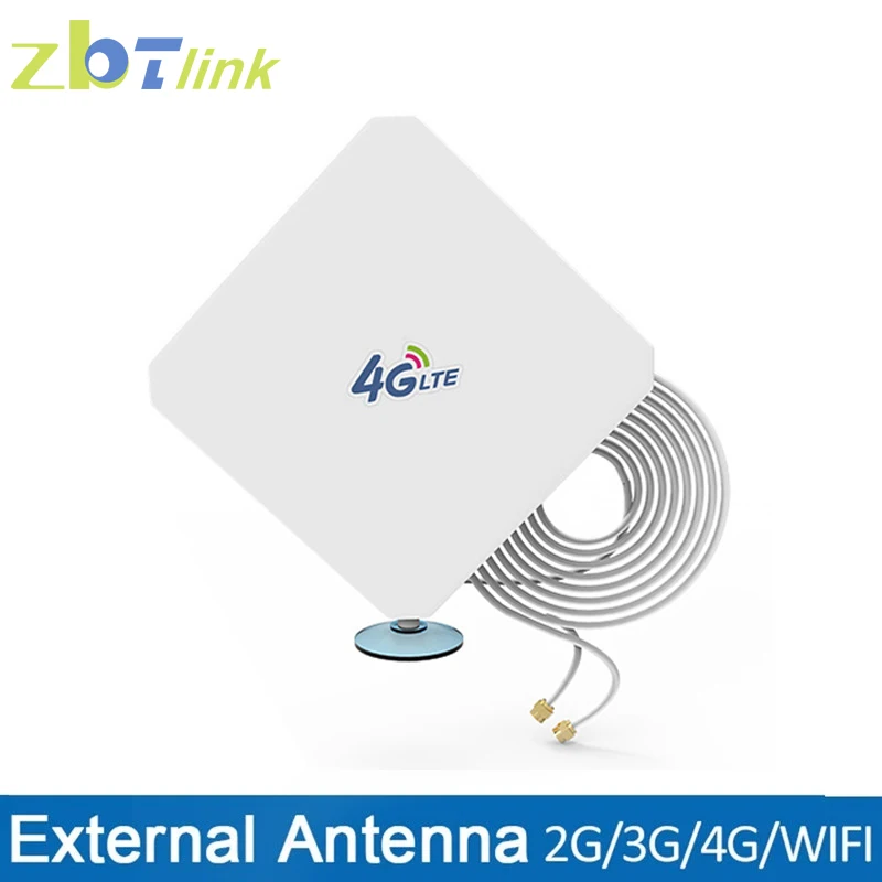 4G LTE External Wifi Antenna 5dBi Directional Wide Band MIMO SMA TS9 CRC9 2 Meter RG174 Outdoor Antenna for Router