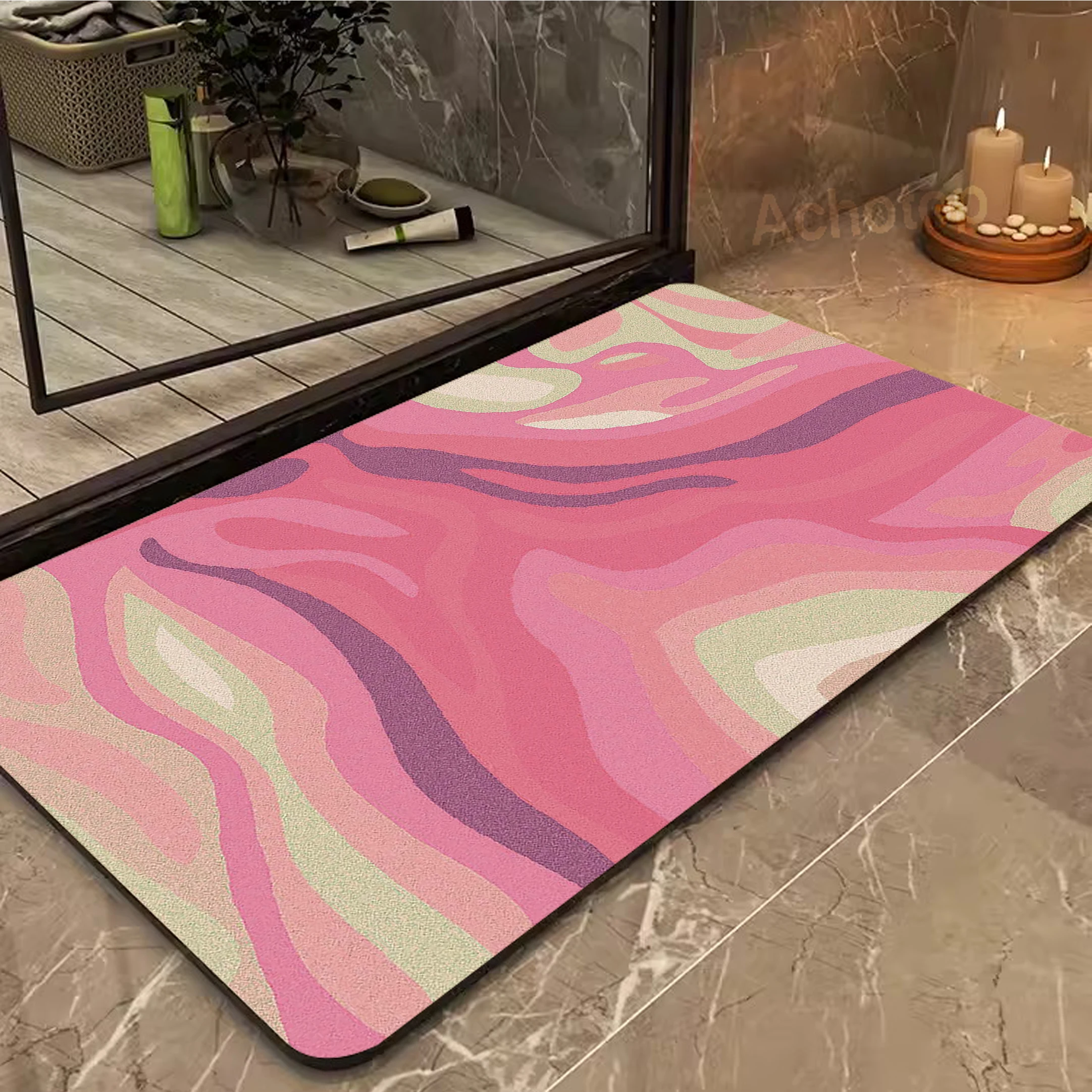 

Strata Liquid Print Mat For Kitchen High Quality Non-slip Carpet Bathroom Entrance Floor Mat Living Room Welcome Decor Rugs