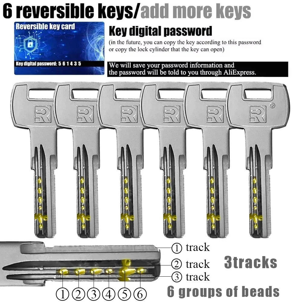 European Standard Door Lock Cylinders All Same Key For Entry Door Gate door lock cylinder