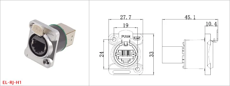 Description Picture 4 of itemCAT5e CAT6 Outdoor Waterproof RJ45 Connector 8 Pin Network LAN Ethernet Plug Splitter Transfer Head Socket Panel Signal Adapter