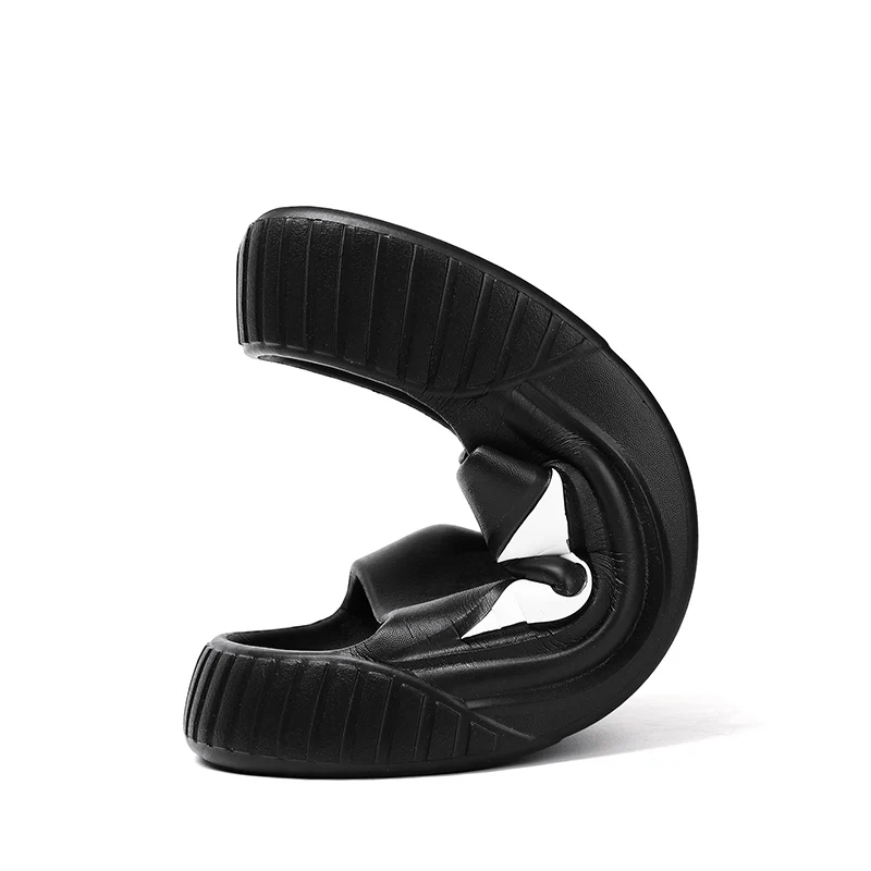 Men's Slippers Summer PVC Soft Slippers for Male Outdoor Thicken Anti-slip Beach Sandals Bathroom Home Flip Flop 2024 New Sandal