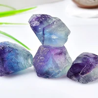 Minorganisateur de cristal de fluorite de document naturel, spécimen de roche de paysage, napdécoratif en vrac, forme irrégulière, pierre brute, décoration d'intérieur 4