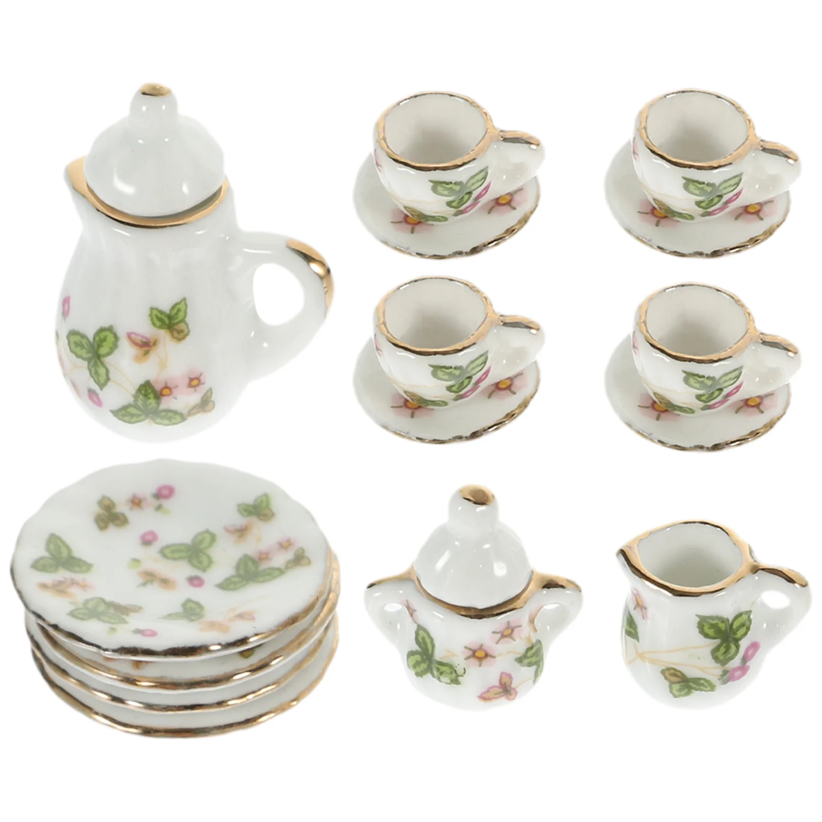 

Bathroom Decorations House Tea Set Mini Cup Teapot And Cups Model Kitchen Accessories Miniature Toddler