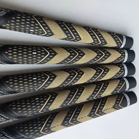 13pcs Standard Plus 4 Golf Grip Rubber 13pcs Midsize Golf Grips CottonYarn Golf Club Grips Iron and Wood Universal Golden 2
