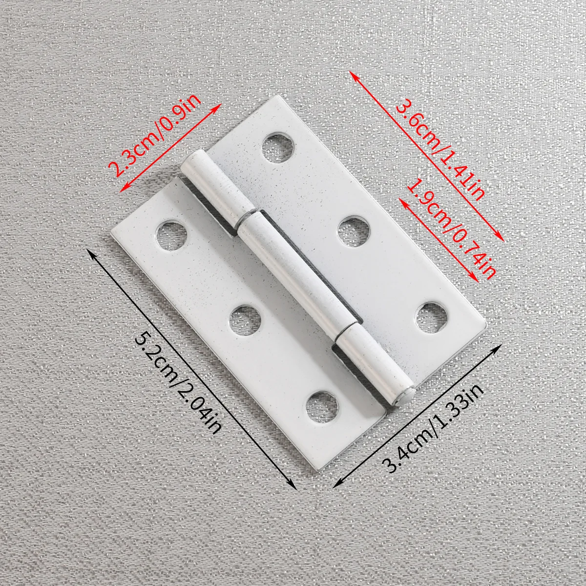 JD52*33mm 6 hole Painted Wooden Box Gift Box Flat Hinge Packaging Hardware Accessories Stainless Steel Hinges Door Hinges