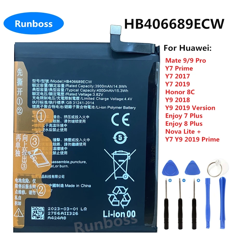 Bater-a-Original-HB406689ECW-para-Huawei-Honor-8C-Mate-9-Pro-Nova-Lite ...