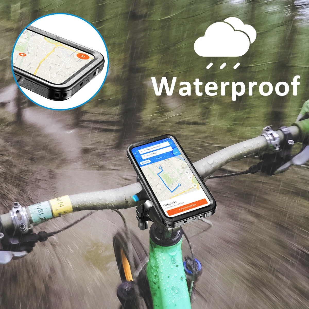 Cozycase Handyhalterung Fahrrad für iPhone 14 Pro Wasserdicht 