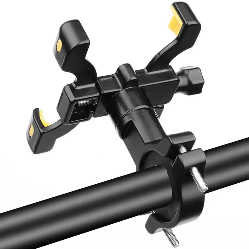 Enhanced Aluminum Bike Handlebar Phone Mount with 360° Rotation