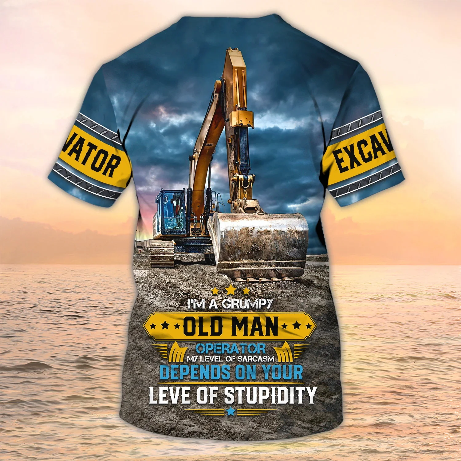 Neueste Sommer Mode männer T-shirt Heavy Ausrüstung Bagger Personalisierte Name 3D Gedruckt t shirt Unisex Casual T-shirt DW135 – Detail 15