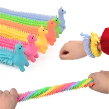 

5Pcs Upgraded Alpaca Sensory Stretchy String Unicorn Monkey Noodles Fidget Toys Anxiety Squeeze Sensory Noodle Stress Relief Toy