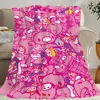 Pink Cartoon G-Gloomy Bear cute Blanket Skin friendly comfort warm soft plush blanket suitable sofa living room office bedroom 6