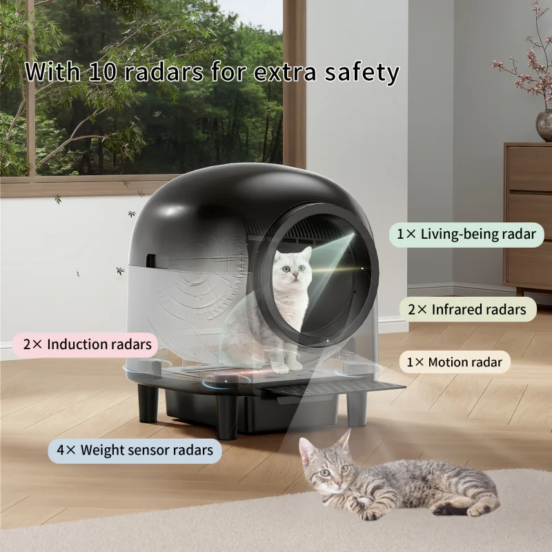 Intelligent self-cleaning multi-litter box large automatic litter box bracket App odorless garbage disposal automatic cleaning