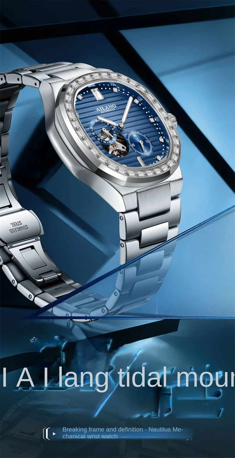 AILANG Sport es for Men Luminous 3ATM Waterproof Automatic Mechanical Genuine Stainless Steel Wrist_voghion.com