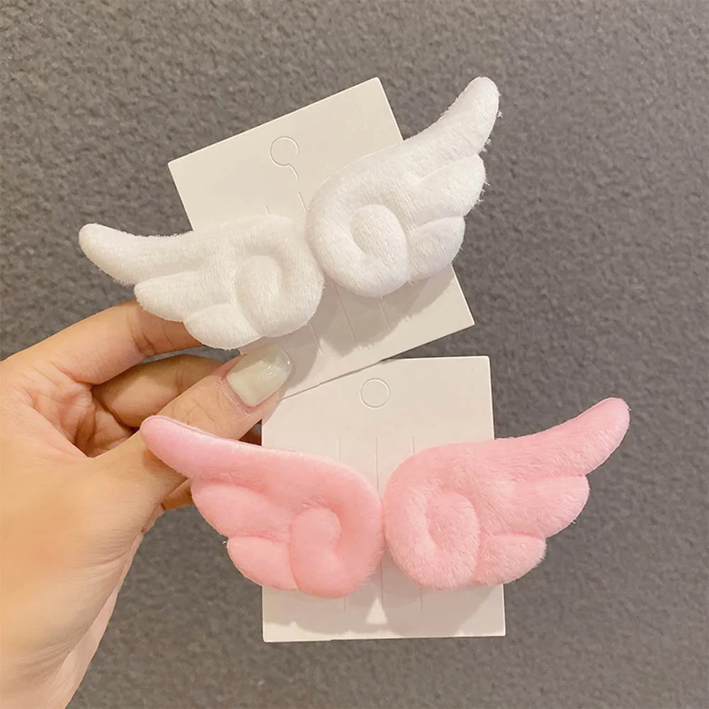 

Sweet Cute Angel Wing Plush Hairpin Children Girl Hair Clip Accessories Barrettes Hairgrip Headdress Headwear Hairclip Ornaments