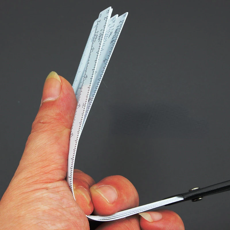 Scale Ruler Fan Shape with 5 Blades for Engineering Architects Multifunctional Multiscale 5 Sizes Foldable Rulers