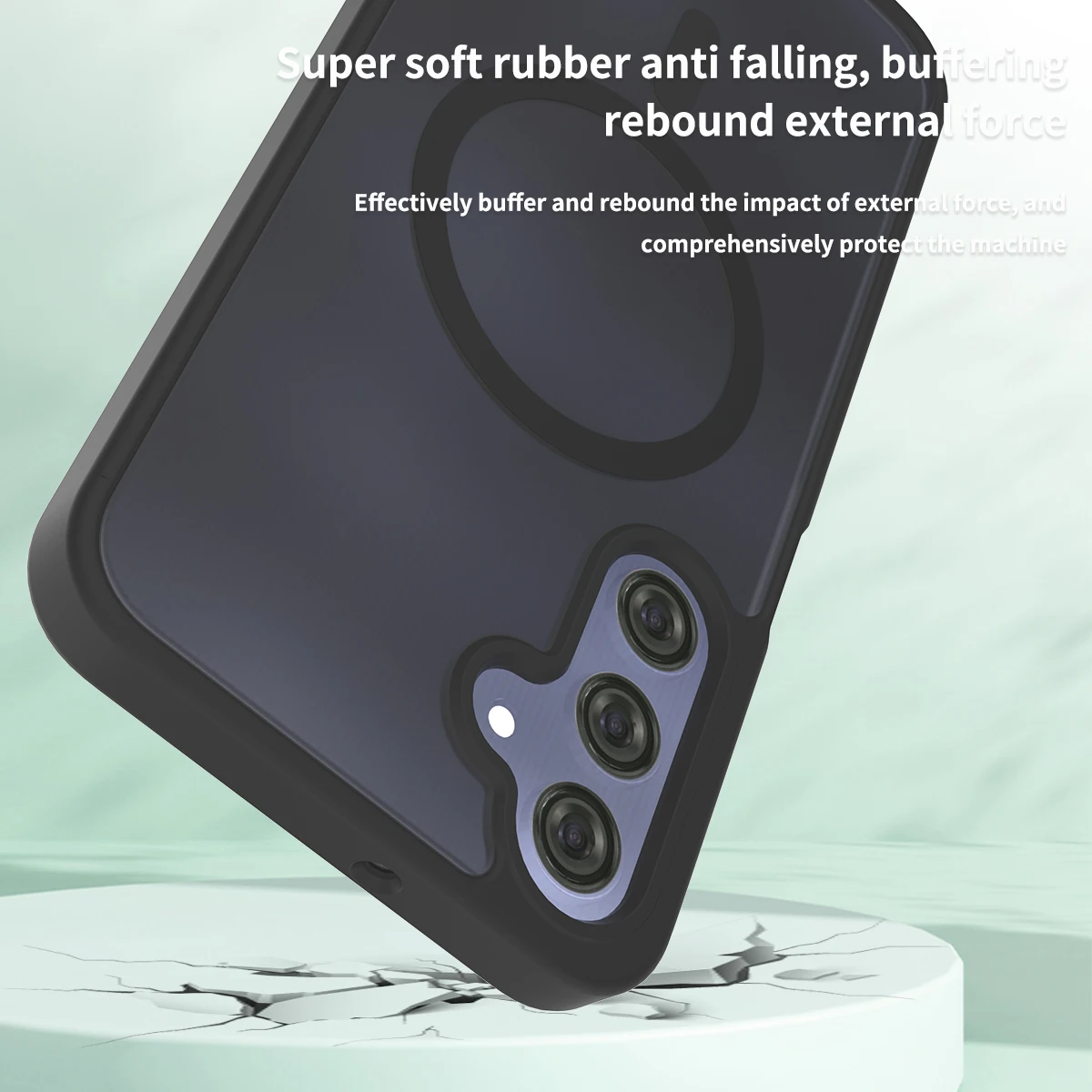 Sleek Magnetic Wireless Charging TPU/PC Case - Smooth Touch Fashion Cover