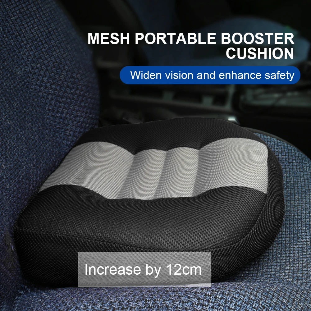 Car Booster Seat Cushion With Handle Breathable Mesh Height Boost