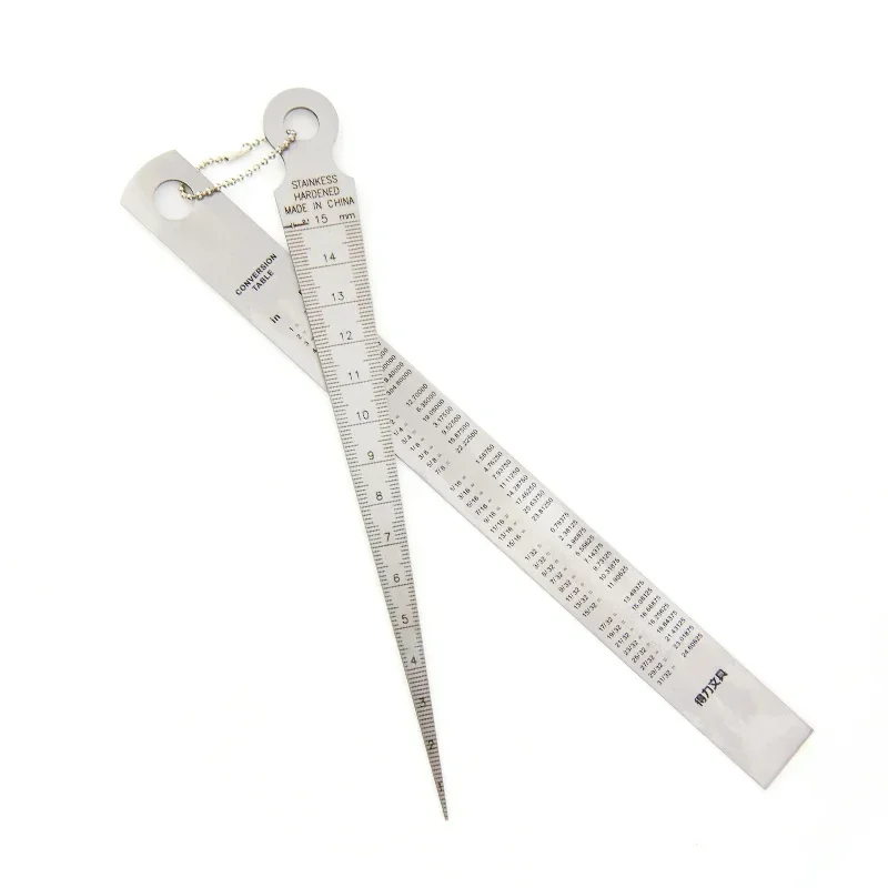 1-15mm Set Wedge Feeler Gauge Clearance Ruler Probe Taper Gauge Gap Measurement Tools Steel Ruler Wedge Valve Thickness