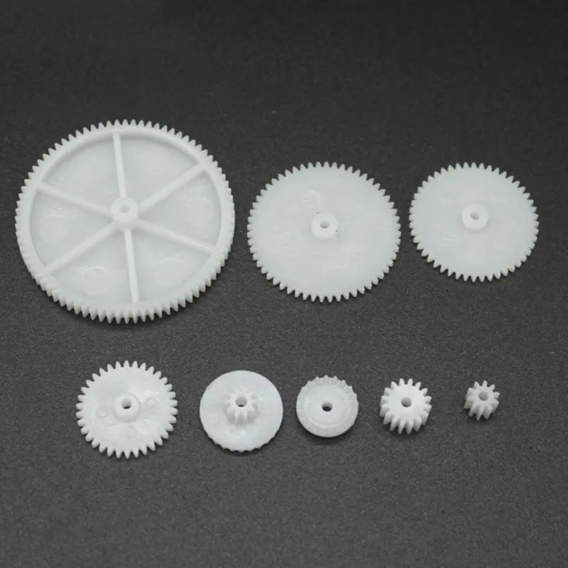 200PCS Mixed Plastic Gear Bag Motor Motor Transmission Gear 0.5 Mold DIY Handmade Toy Accessories Motor engranajes de plástico