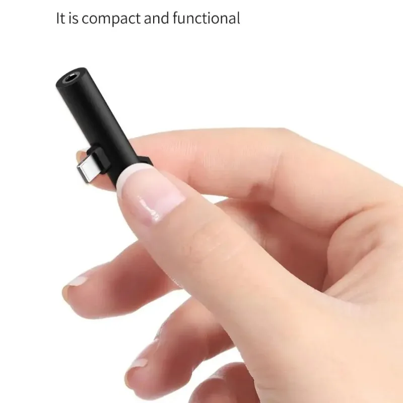 Headphone Adapter Lightning to 3.5mm AUX Audio Jack and Charging Dongle Earphone Headset Splitter Compatible with iPhone
