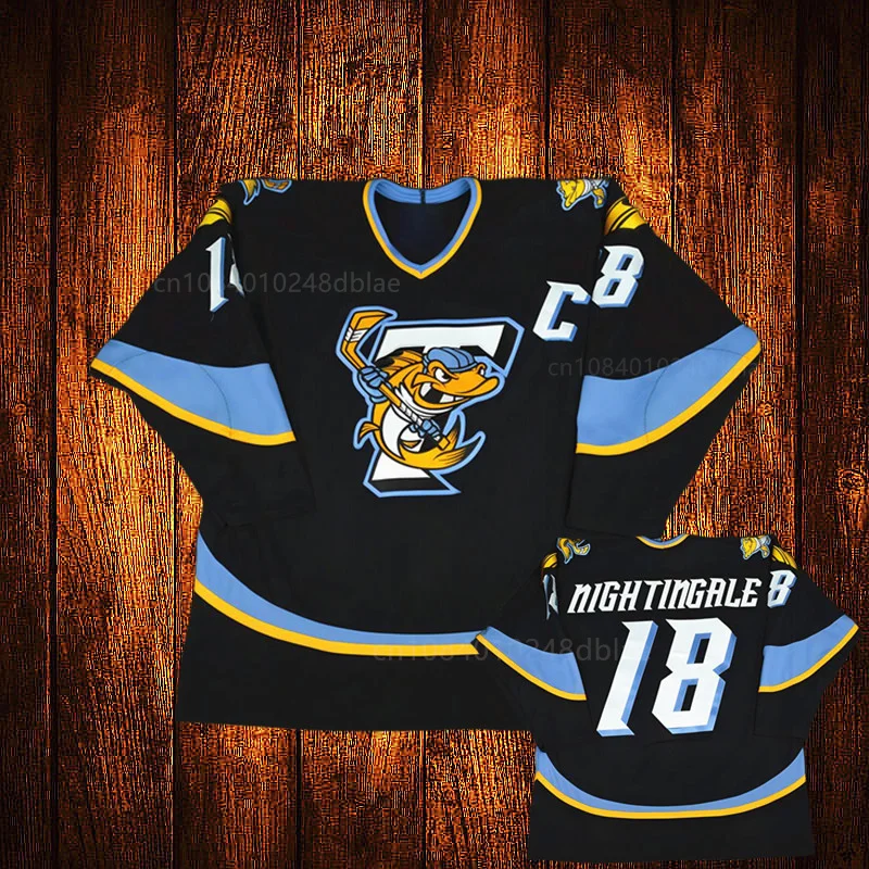 Vintage Toledo Walleye Jared Nightingale Embroidery Stitched Hockey Jersey Youth Kids Adult Any Size And name 72