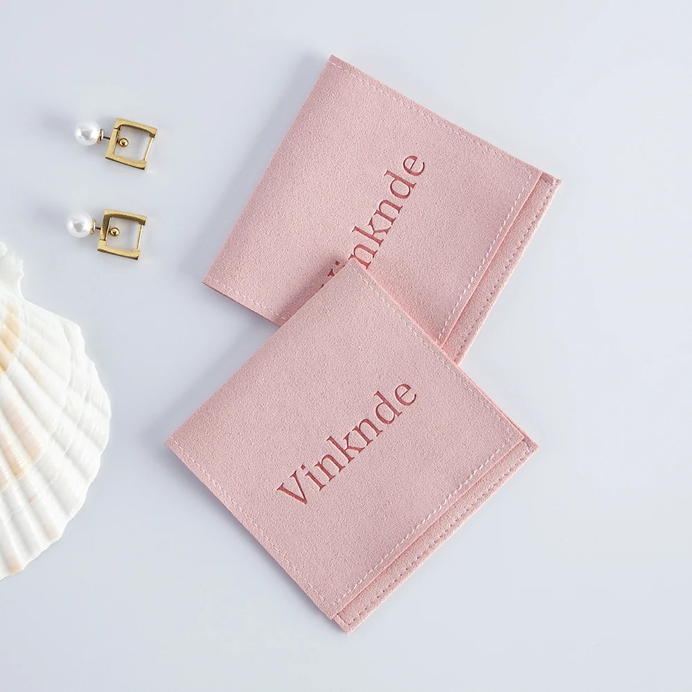 Personalized Microfiber Jewelry Gift Packaging Pouches Rings Earrings Organizer Pouch Wedding Party Favor Bags Custom Logo Print