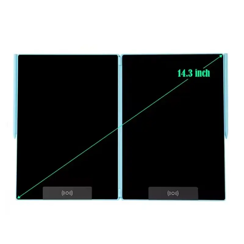 최고 등급 접이식 LCD 필기 태블릿 14.3인치 분할 화면 지울 수 있는 전자 드로잉 보드 및 노트북 B
