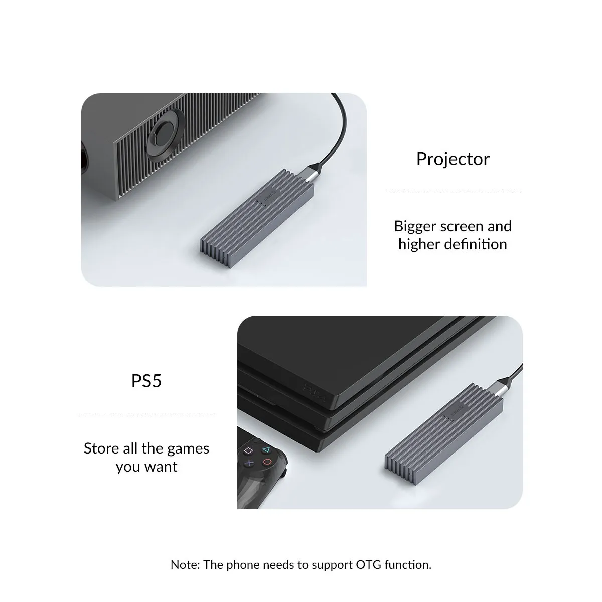 Tipo C, M2, SSD Case, M Key,
