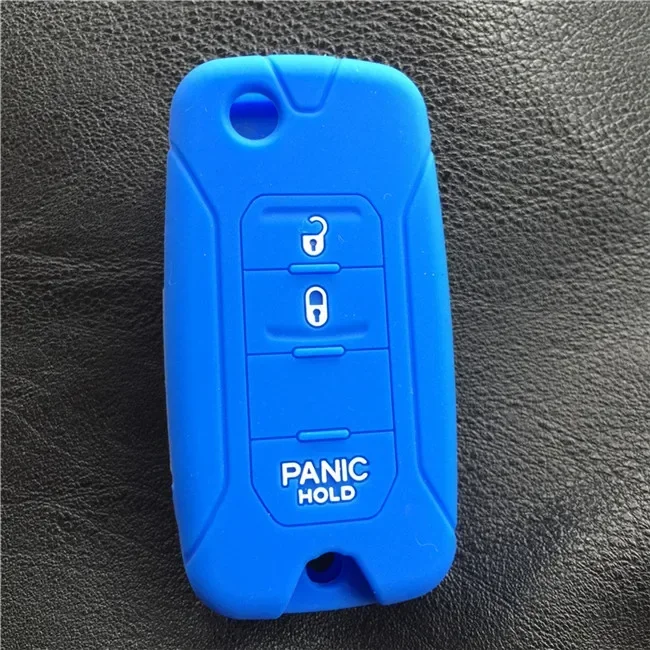 Silicone rubber car key cover case shell for jeep Compass Renegade Patriot Wrangler Liberty2 button 3 button key