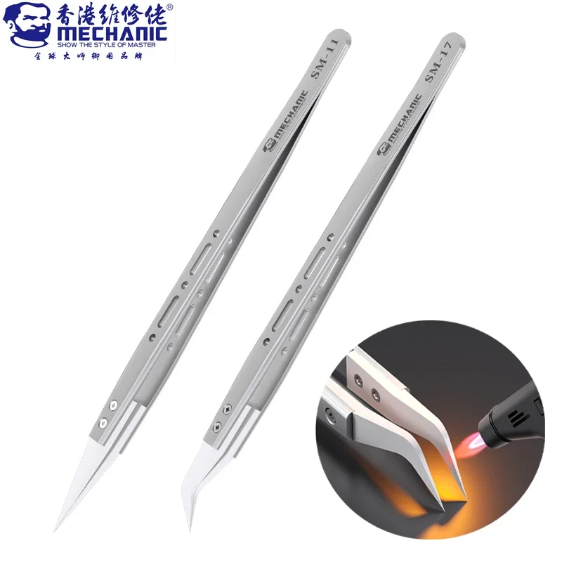 Heat Resistant Insulation Ceramic Tweezers For Phone Repair Precision Tweezers Tweezer Tool Esd Anti Static Tweezers Phone Repair Tweezers Ceramic Tweezers