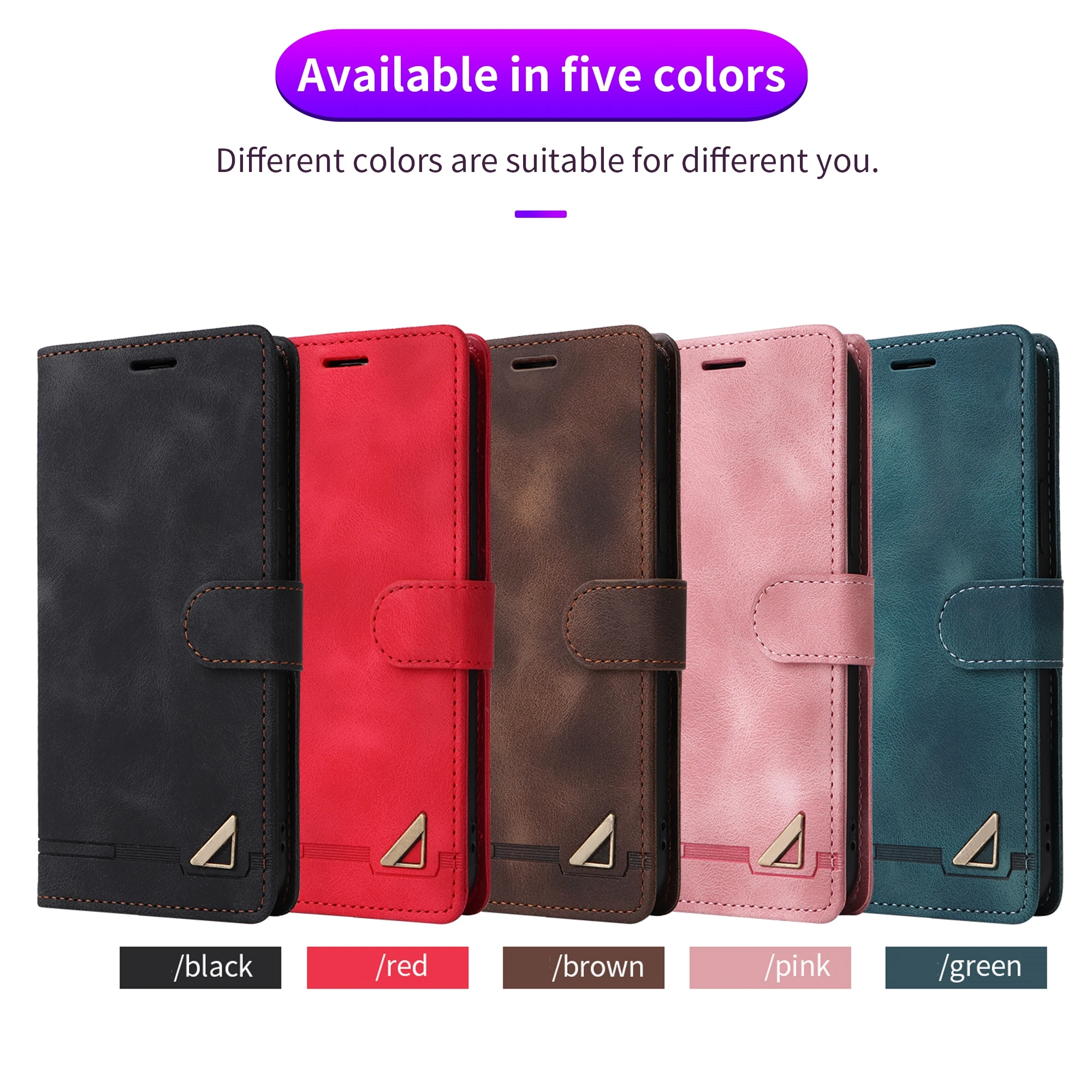 Premium Flip Leather Wallet Case with Card Slot – Elegant and Durable Cover