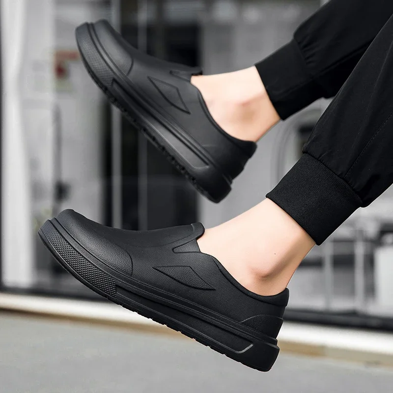 Men's Chef Shoes Anti Slip Oil Resistant Dirt Resistant Kitchen Shoes Work Shoes Quick Drying Rain Shoes Large Size Breath Clogs 5