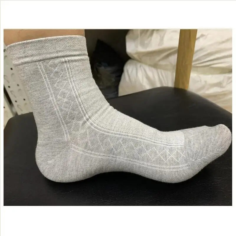 Cotton Socks New Styles Men's Socks White Business Man Socks Breathable Summer For Male Anti-Odor Socks 5 Pairs Plus Size 38-46