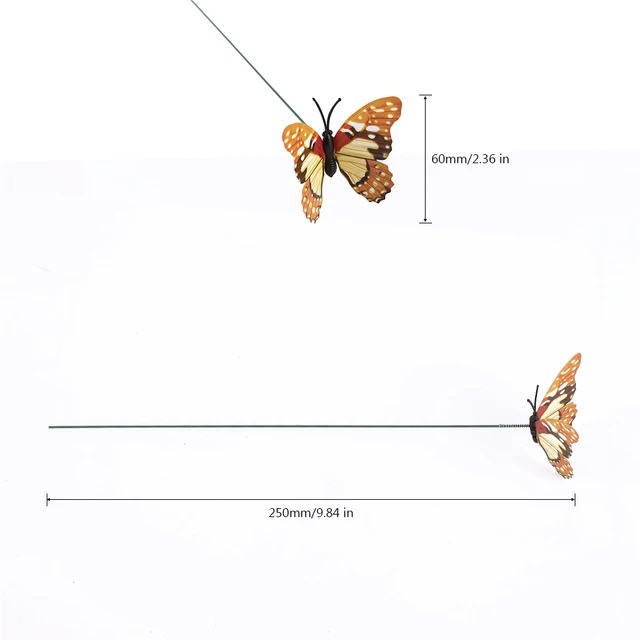 50Db Pillangó Virág Edényhalom Színes Kerti Udvar Kültéri Dekoráció Hamis - Image 4