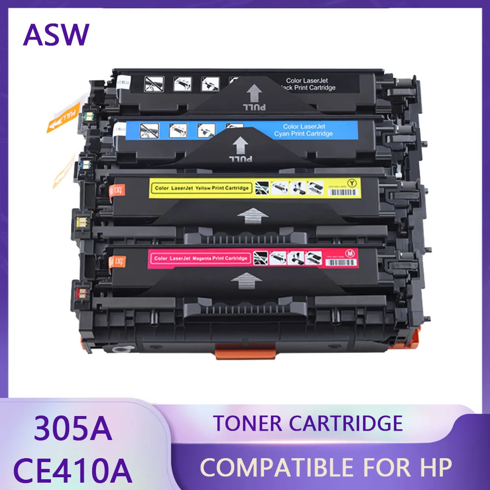 

4 PK Compatible toner cartridge 305A for HP CE410A CE411A CE412A CE413A LaserJet Pro 300 color MFP M375nw M475dw/400/M451nw M471