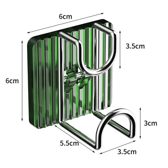 2Db Tároló Állványok Felső Alsó Csat Falra Szerelt Nem Lyukasztó Függőleges Hajlítás Elleni Küzdelem - Image 6